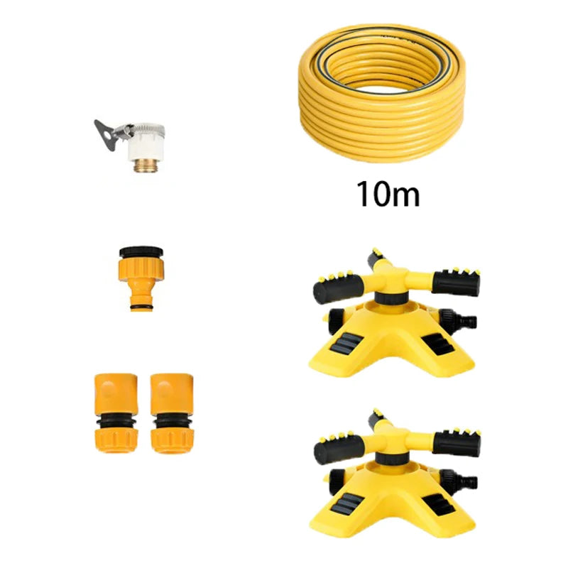 360 Degree Automatic Rotating Water Pipe Set Garden Lawn Sprinkler Yard Large Area Coverage Watering Irrigation Sprayer