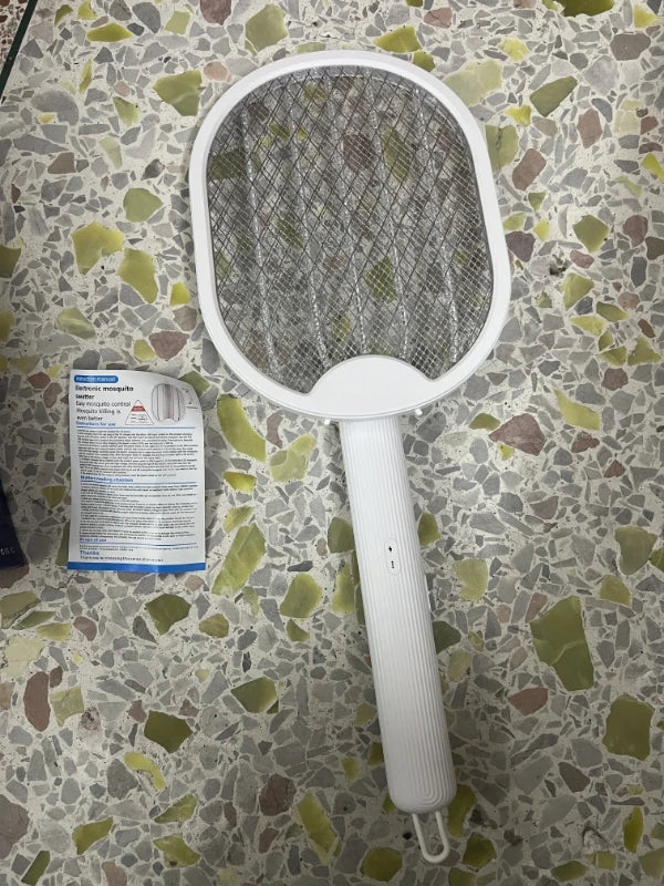 Foldable Electric Mosquito Killer Fly Swatter Trap USB Rechargeable Mosquito Racket Insect Killer with UV Light Bug Zapper 3000V