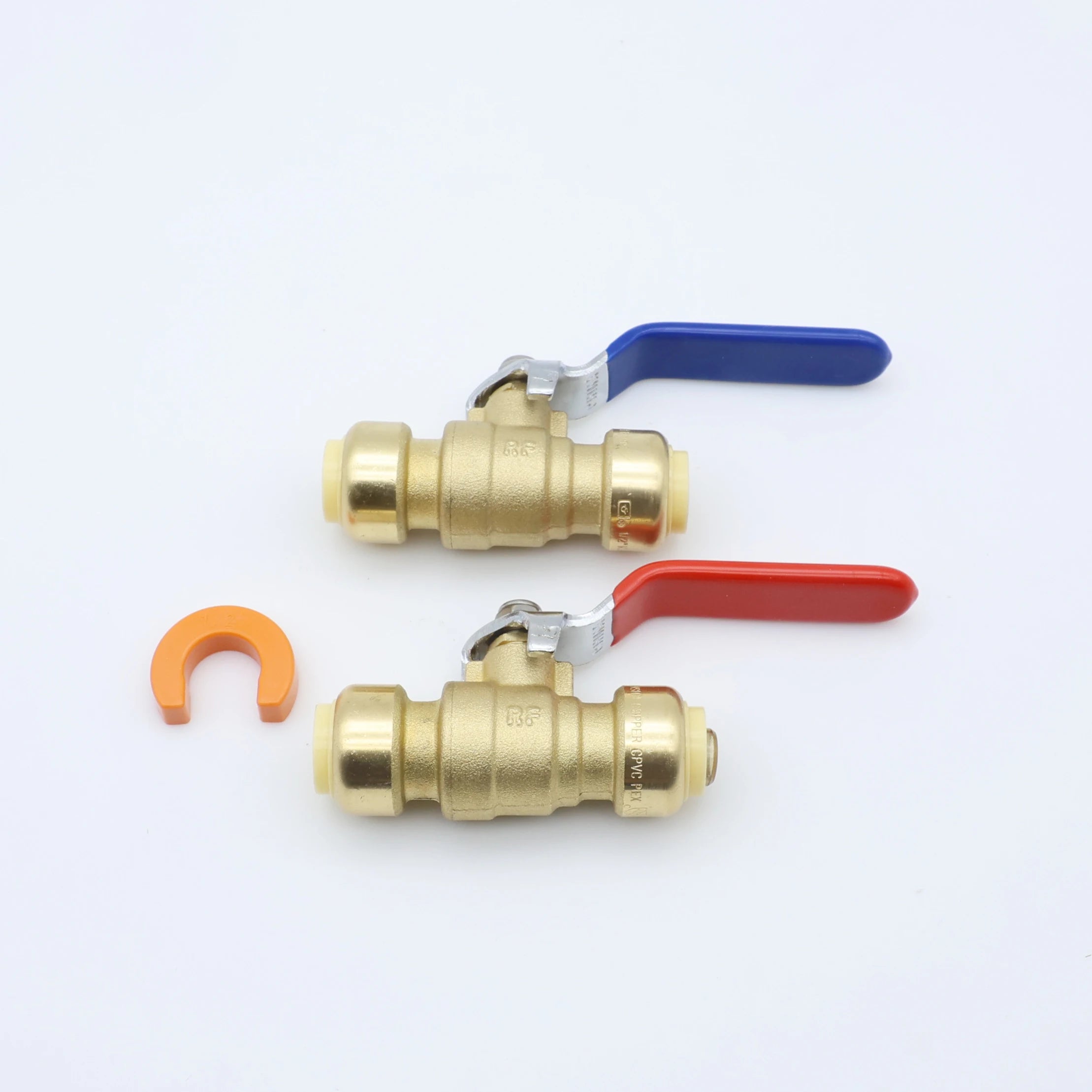 KING SMART 1/2" Push Fit 1/4 Turn Full Port Push Fit Ball Valve; for Hot and Cold Water System; 2Pcs/Case; 80514