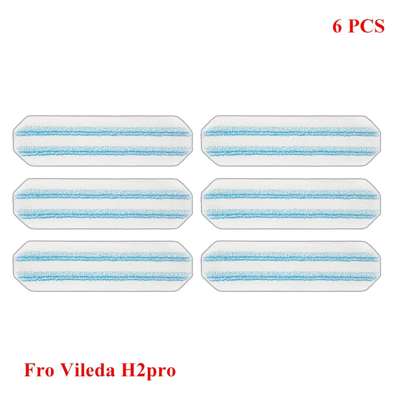 Replacement Rags Fit For Vileda H2prO Flat Mop System , Washable Reusable Microfiber Mop Pad | Safe On Wood Floors, Vinyl, Tile