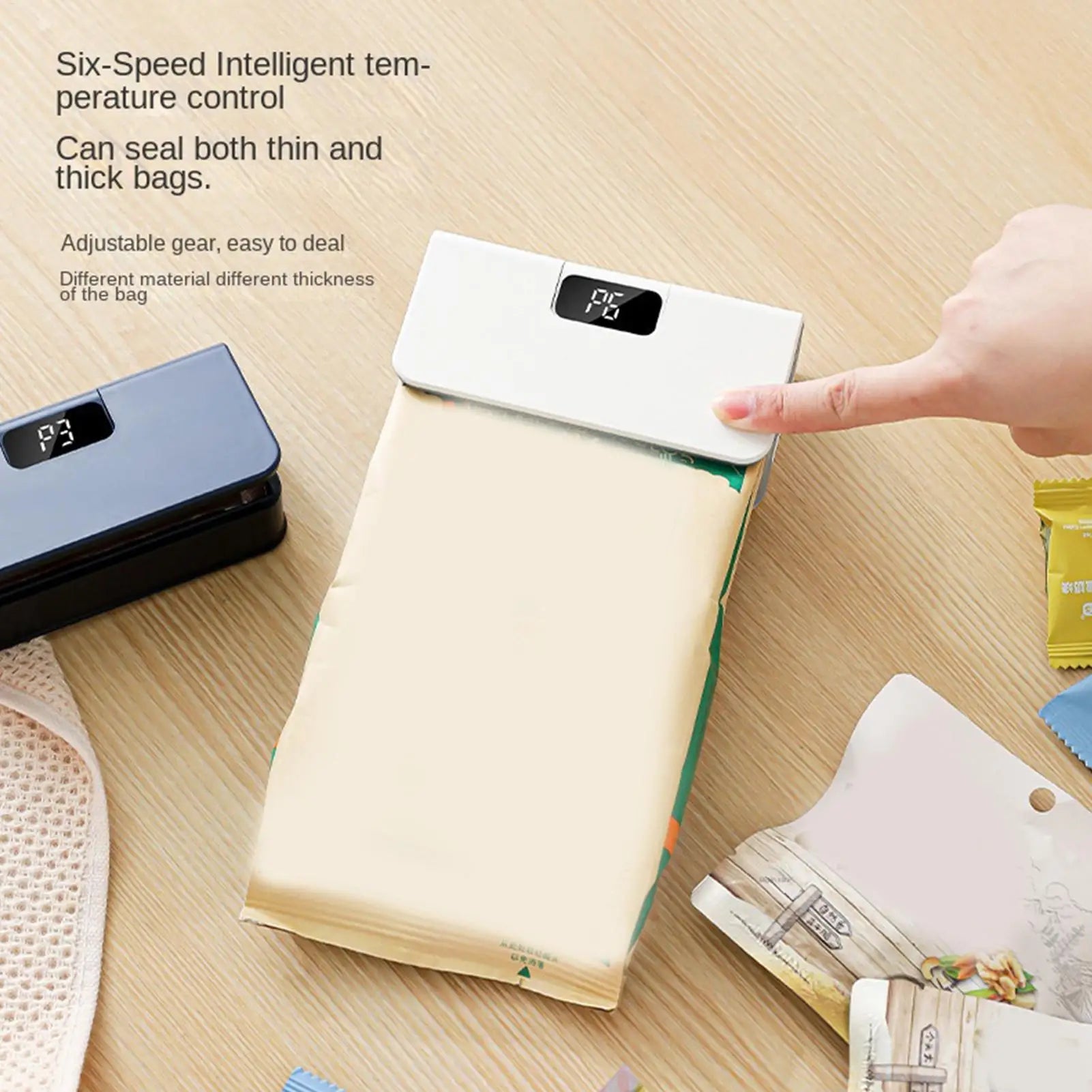 Plastic Bag Sealer Mini Heat Bag Sealing Machine Rechargeable Handheld Food Packaging Heat Sealer Thermal Bags Sealing Machine