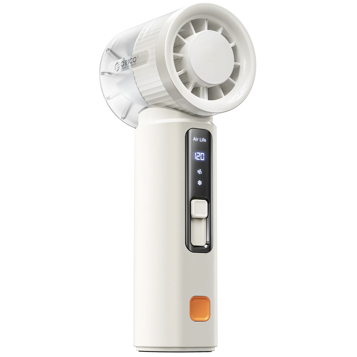 ORICO Portable High Speed Cooling Handheld Fan 3000mAh Rechargeable 120 Wind Speeds Adjustable Mini Foldable Air TEC Cooling
