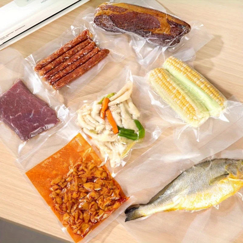 2 rolls of 500cm long textured rolls, vacuum compressed bags, single-sided mesh food vacuum packaging rolls, 2 packs