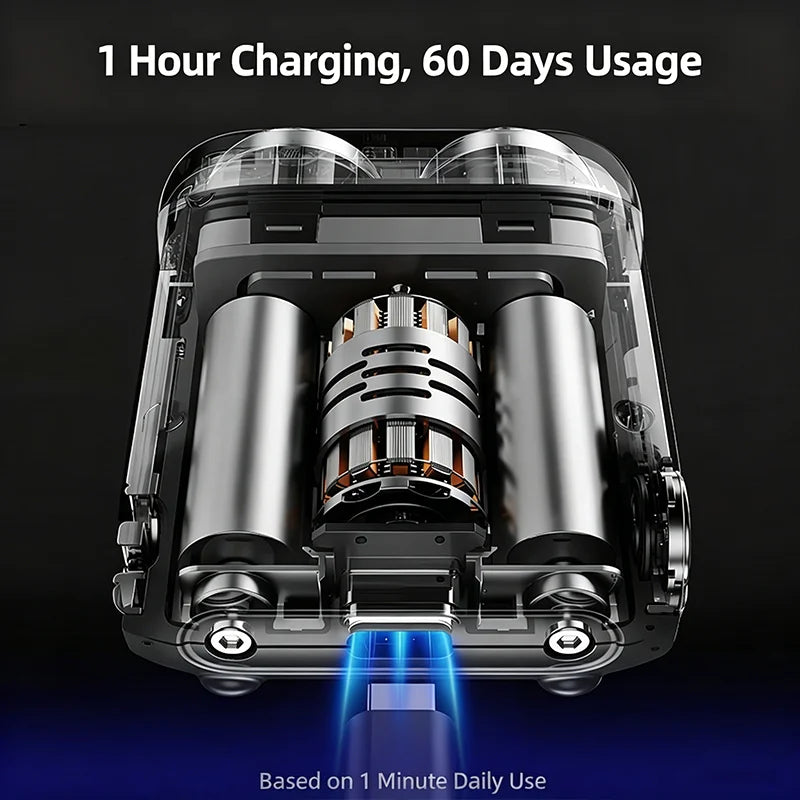 Dual-Head Ultra-Thin Rechargeable Electric Shaver Portable Mini Men's Electric Razor