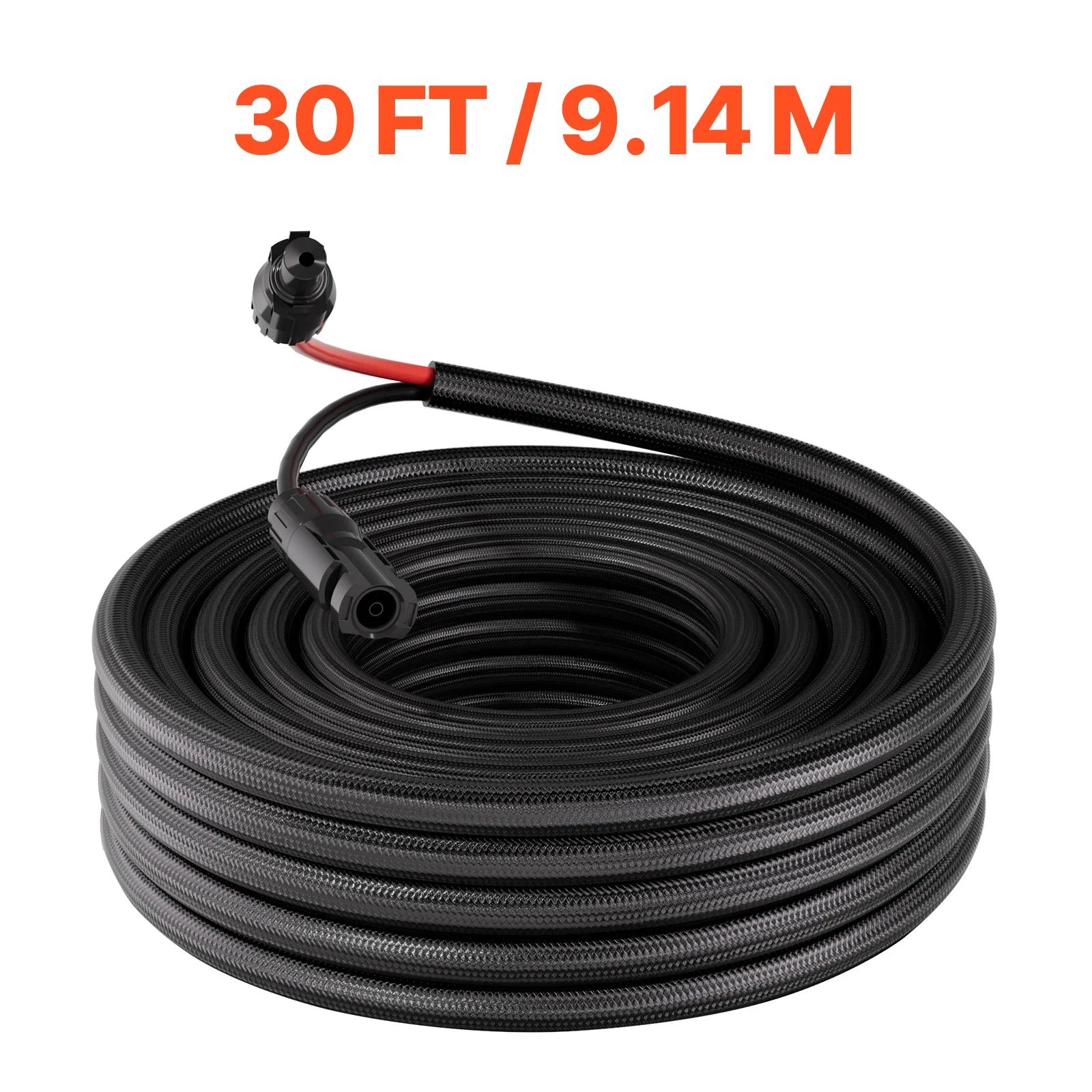 SucceBuy 30FT/50FT/100FT Solar Panel Extension Cable with Flame Retardant Protective Sleeving Female and Male Connectors for RV