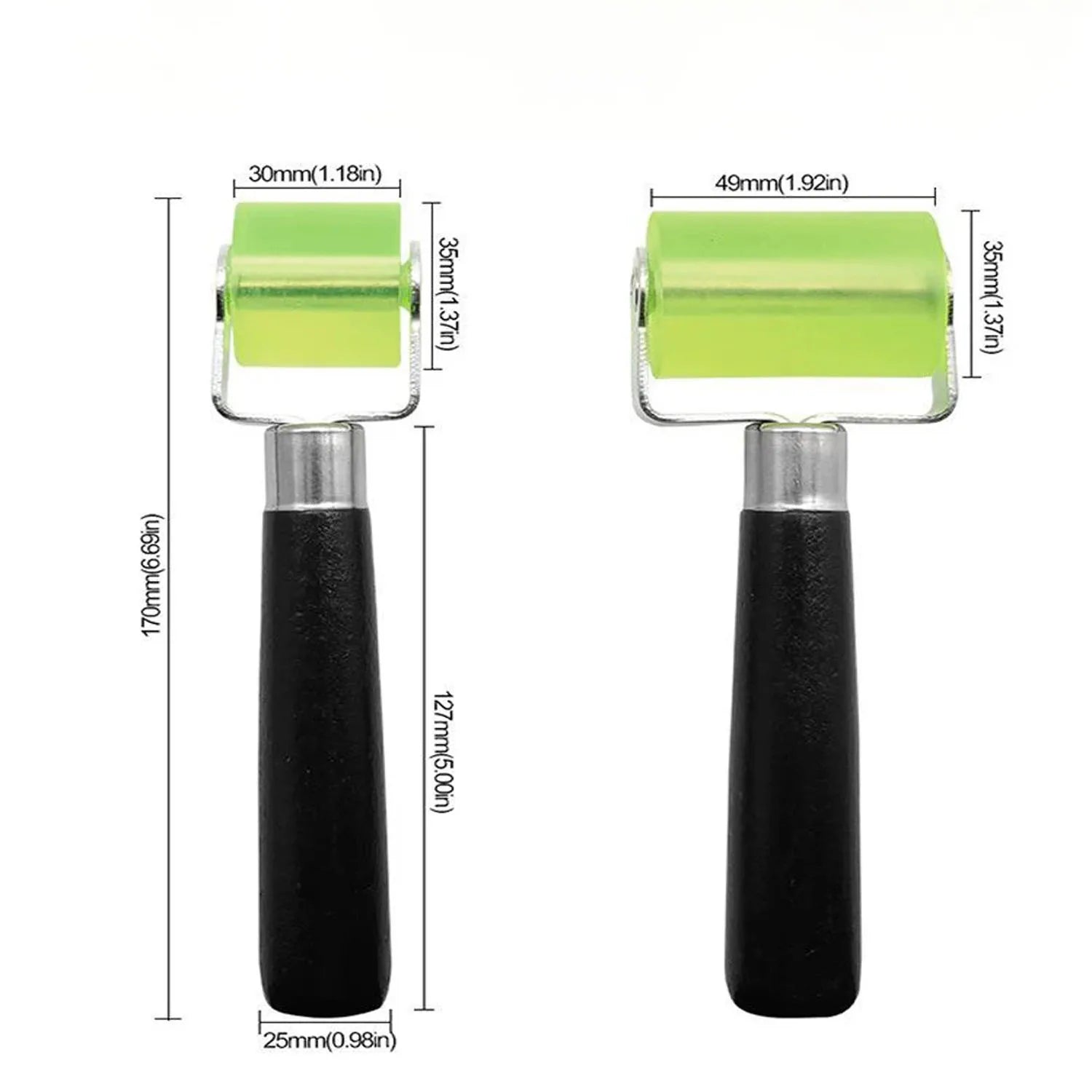 3/5cm Width Rubber Seam Roller for Wallpaper Car Sound Deadener Application Sticky Mural Pressure Rolling Wheel