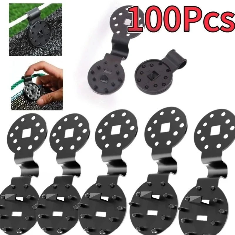50/100pcs Heavy Duty Lock Grip Plastic Clips Greenhouse Shade Cloth Fix Clamp Tarp Clips Fence Fabric Clips for Garden Netting