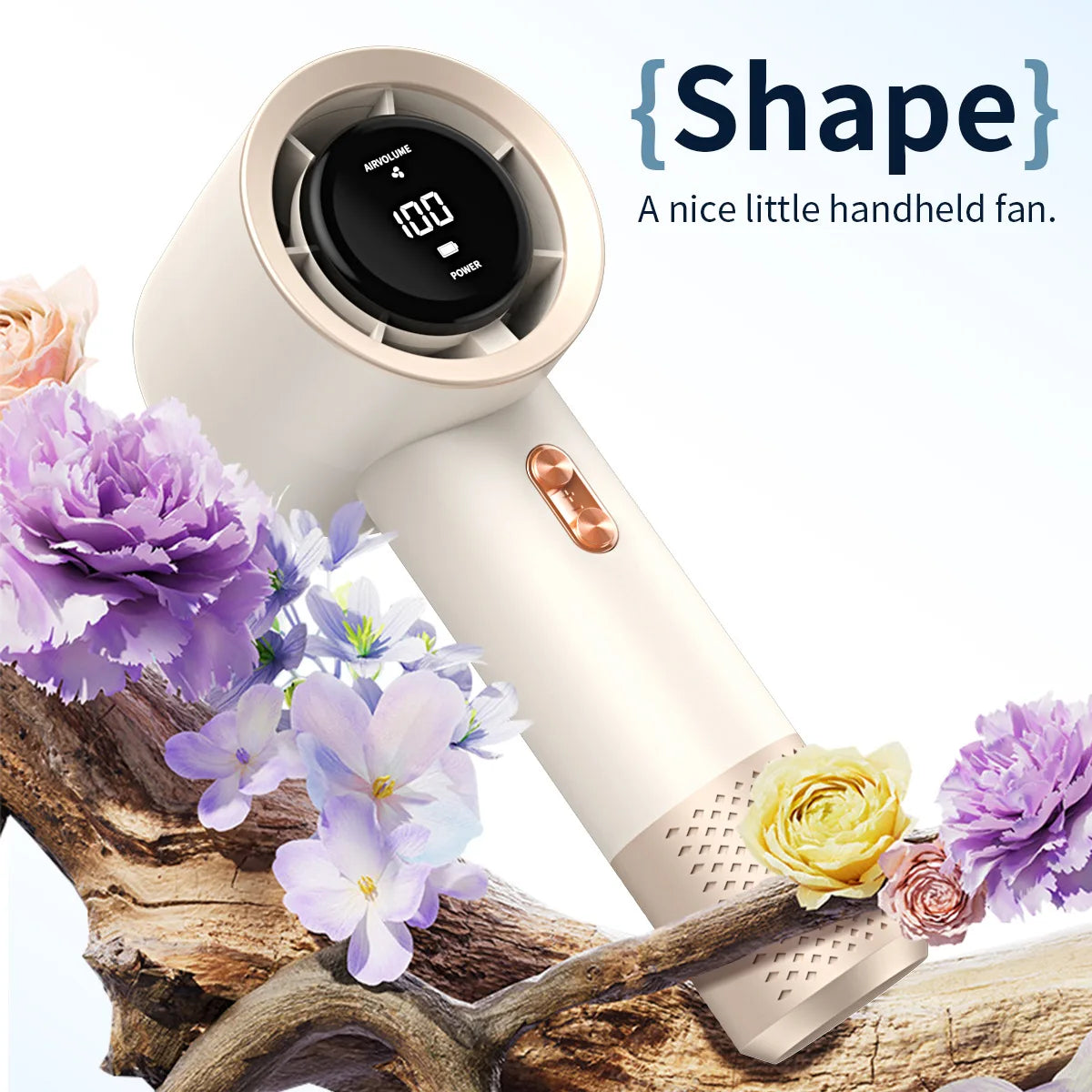 Hand‑Held High‑Speed Mini Fan, Portable Personal Air Cooler, 199‑Speed Adjustable Wind Power Pocket Hand Fan for Outdoor Indoor