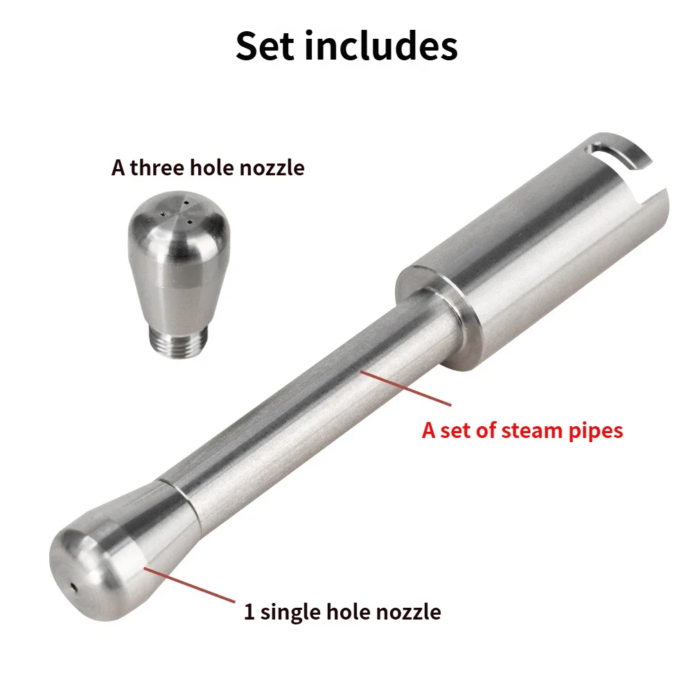 Extended Modified Steam Wand Milk Foam Nozzle Replacement Part for Delonghi EC685 Coffee Machine Compatible with Various Models