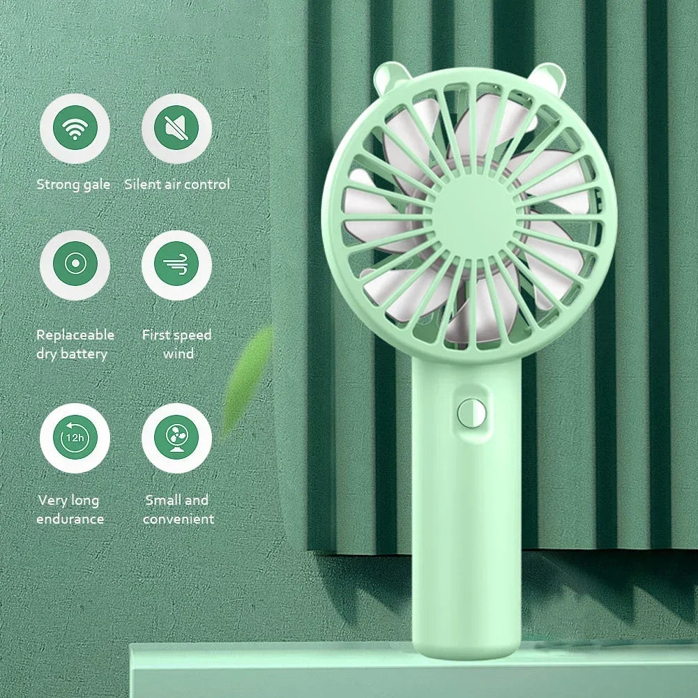 Mini USB Charging Handheld Fan Desktop Small Fan With Mobile Phone Holder Portable And Simple Outdoor Small Fan