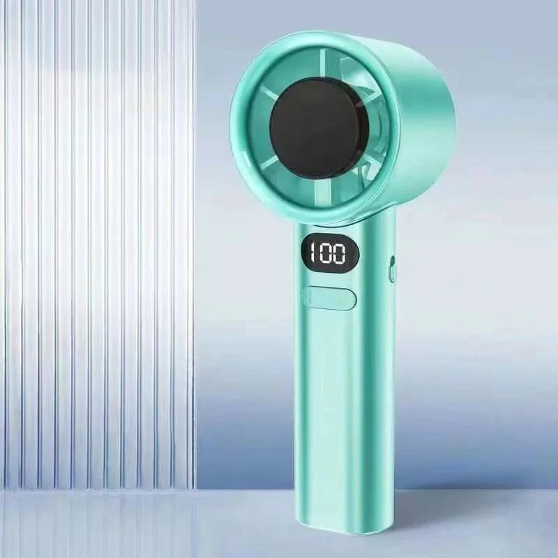 Mini Handheld Fan Portable Personal Highspeed Fans With Power Display USB Rechargeable 120 Wind Speeds Mini Handheld Fan