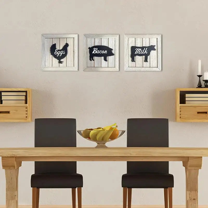 Wall Art Decor Framed Framed Artwork 3 Pieces Modern Room Decor Beautiful Wall Sculptures Home Furnishing Decoration For Porch