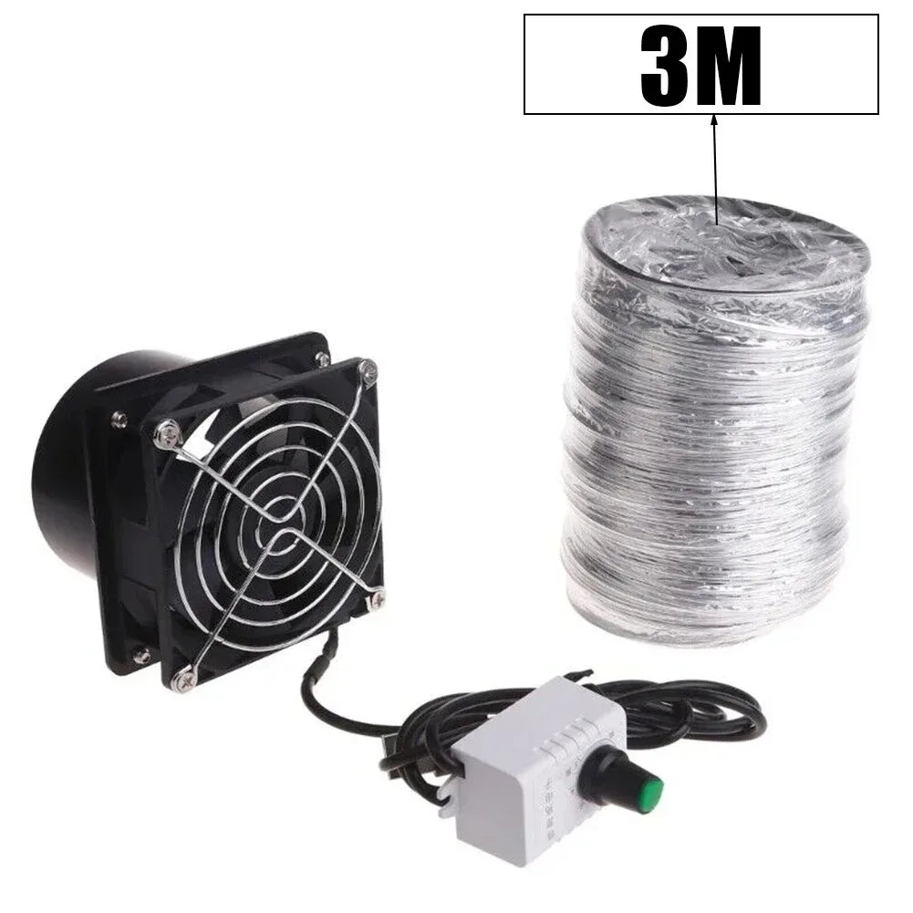 High-Performance Ventilation Fan with Powerful Suction and Plastic Duct Pipe for Effective Smoke and Dust Extraction System