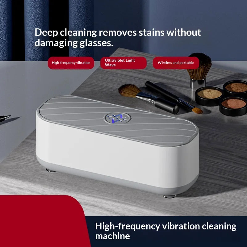 Multifunctional Ultrasonic Cleaner Household High Vibration Cleaning Machine for Contact Lenses Makeup Brushes Jewelry Dentures