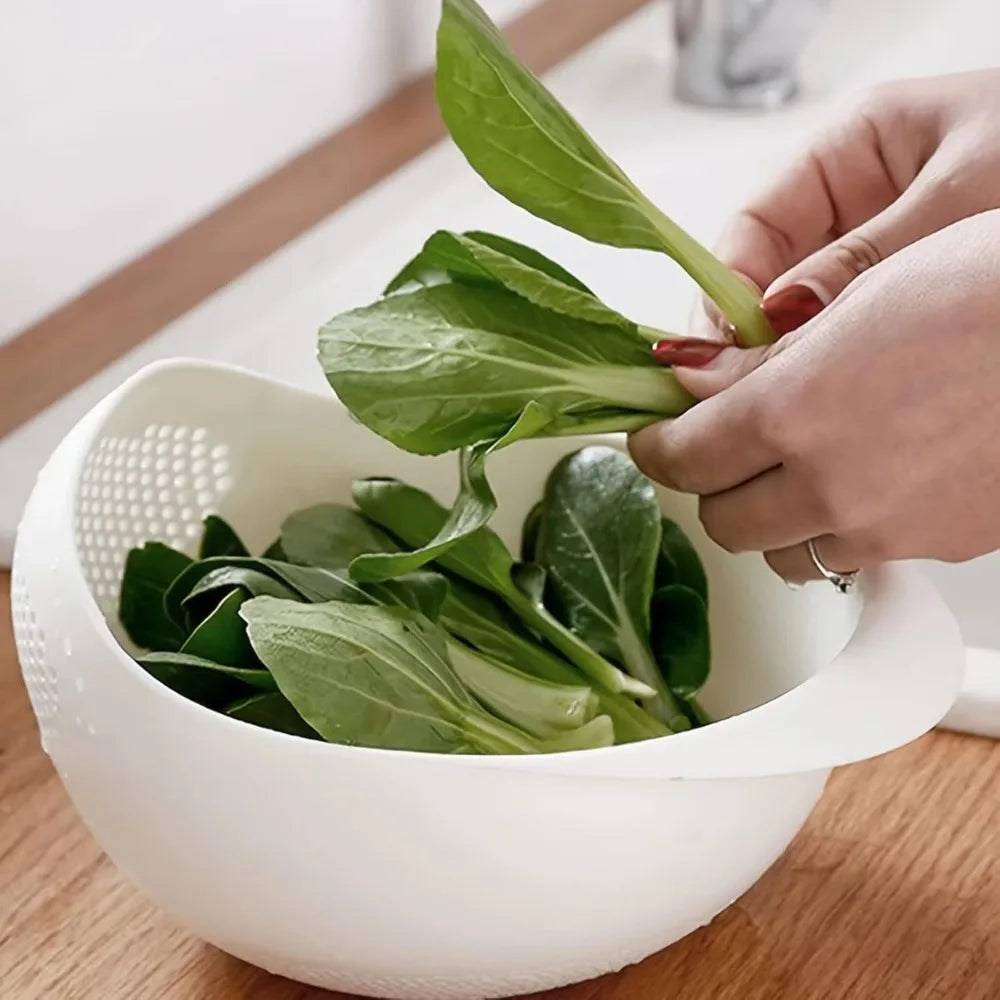 RiceWashingMachine Drain Basket Multifunctional Vegetable Washing Spray Family Kitchen Essential for Vegetables Fruits and Pasta