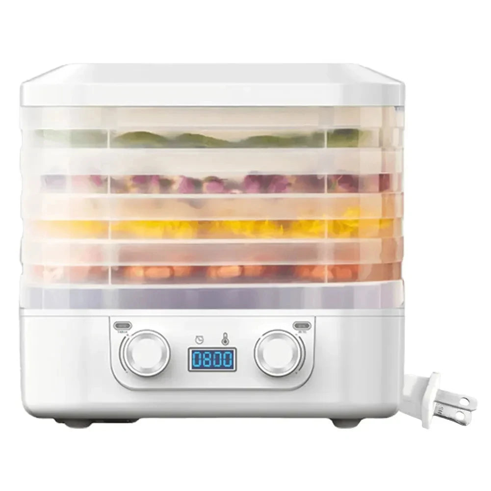 48Hours Long Lasting Thermostatic Fruit Drying Device 5 Layers Food Dehydrator Snack Herb Desiccator Temperature Adjustable