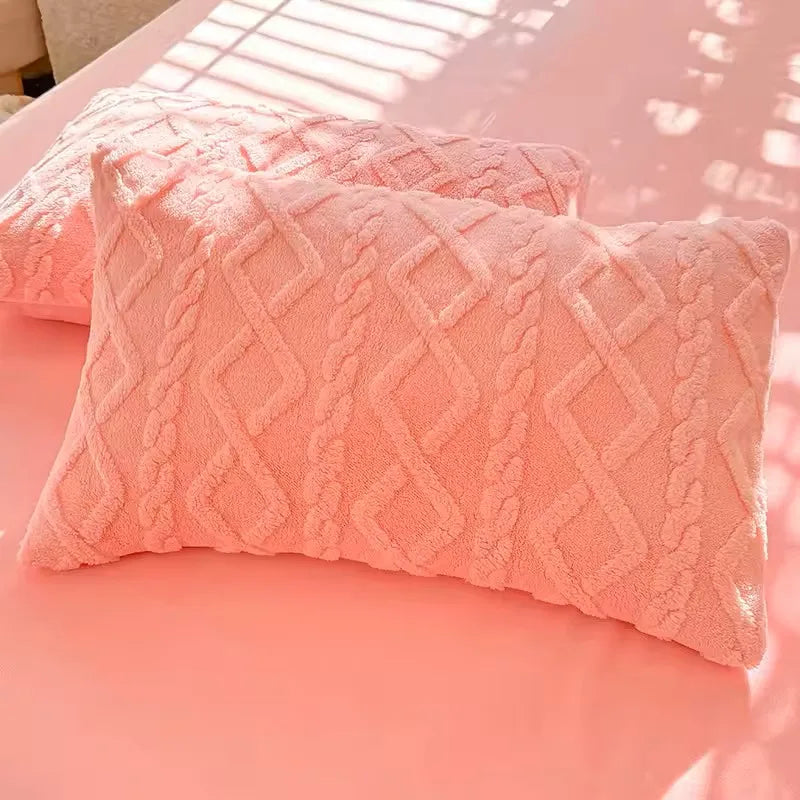 1pcs 2pcs Pillowcase Taff Velvet Pillow Cover 48x74cm Pillowslip Rectangle Cushion Cover Warm Pillow Case Fundas De Almohada