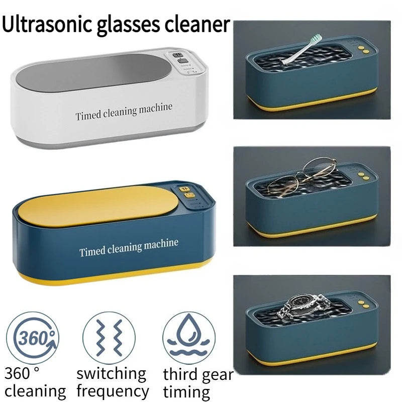 Multi-functional Ultrasonic 360° Cleaning Machine,three Speed Timing,frequency Switching,for Jewelry,braces,glasses,makeup,brush