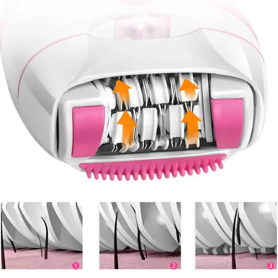 Kemei Women Epilator 2 Speed Setting Electric Hair Remover For Face，Body，Bikini Area，Arms，Legs KM-189A