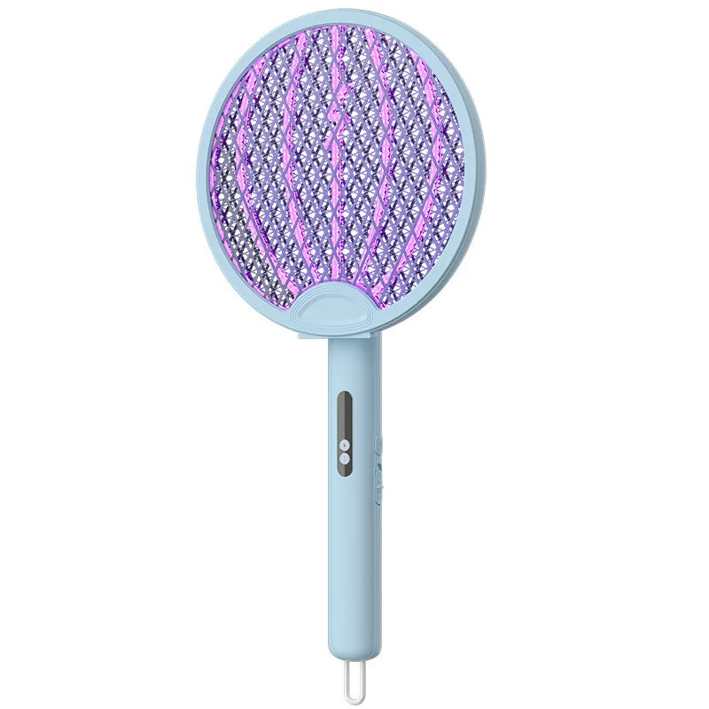 Foldable Electric Mosquito Killer Fly Swatter Trap USB Rechargeable Mosquito Racket Insect Killer with UV Light Bug Zapper 3000V