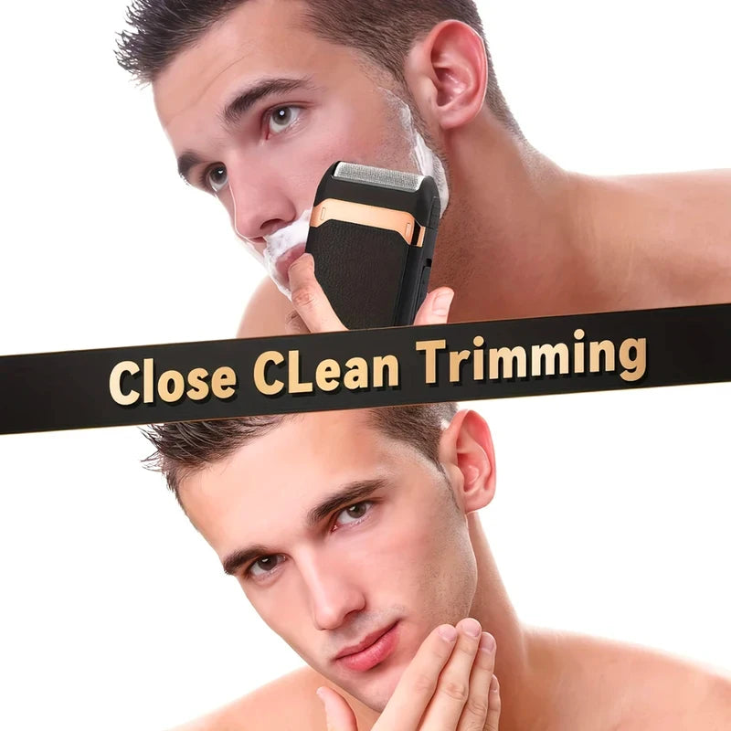 Multi functional men's rechargeable shaver, suitable for trimming hair on the head and face, high-quality gift choice.