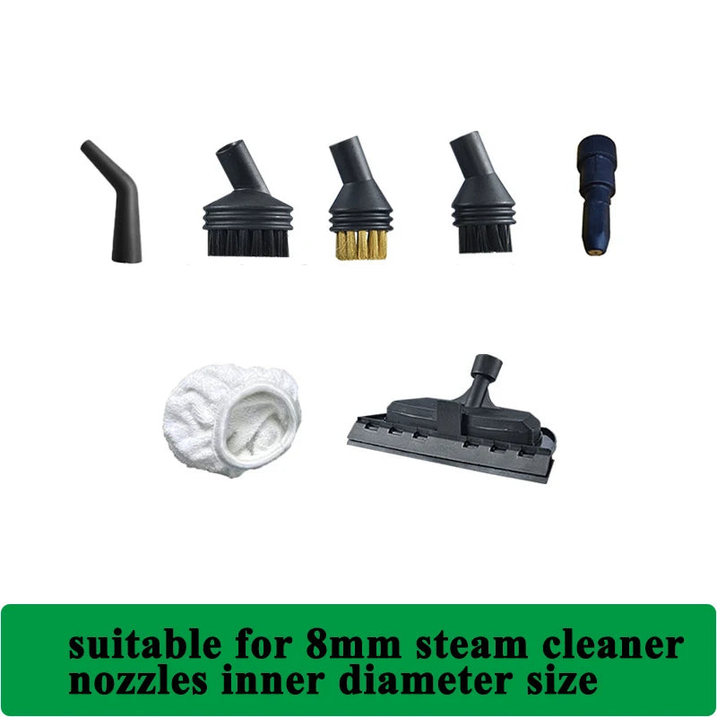 Steam Engine Brush For 8mm Steam Cleaner Nozzles Household Appliances Glass Cleaning Mop Head Parts Accessories