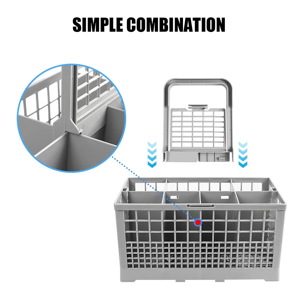 Universal Dishwasher Basket Knife and Fork Storage Multifunctional Basket Foldable Cutlery Holder Dishwasher Basket Spare Parts