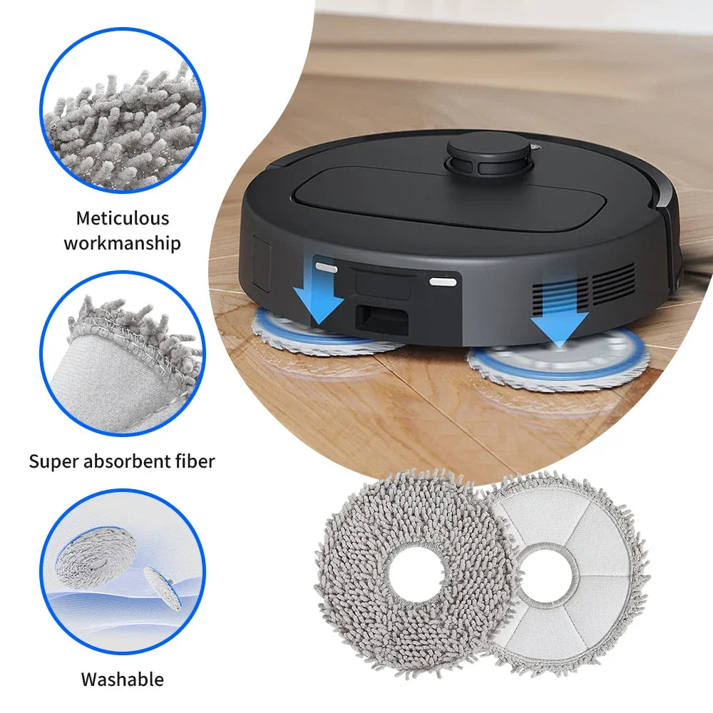 Mop Cloth For Xiaomi Robot Vacuum X20 + / X20 Plus X10+ X10 Plus Parts For Dreame L10s Pro/L10s Ultra/S10 /S10 Pro/L20 Ultra