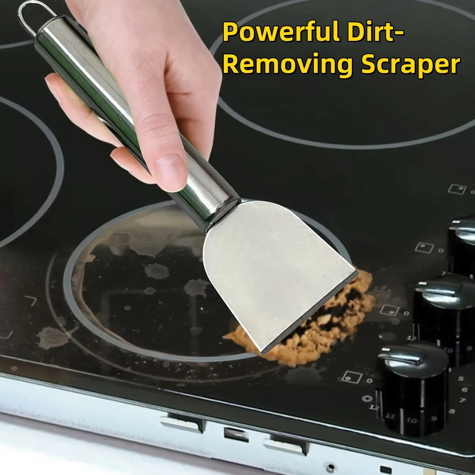 Versatile Cleaning Scraper Durable Metal Glue Remover Snow Shovel for Kitchen, Bathroom and Home Use