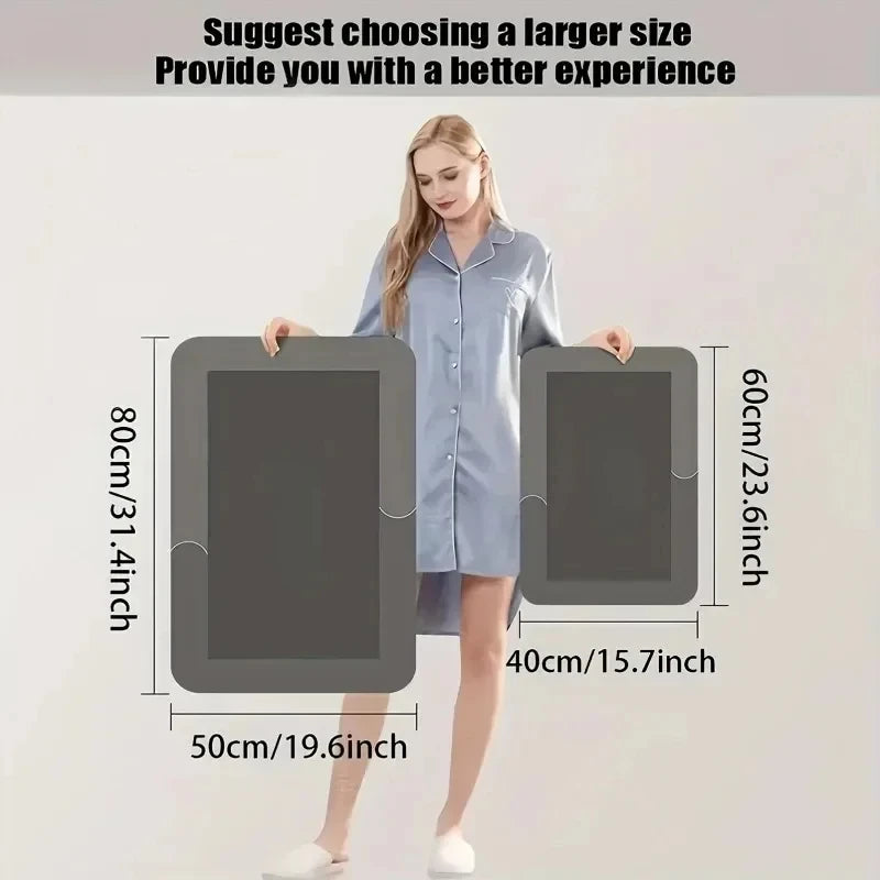 Diatomaceous Earth Bath Mat, Super Absorbent Non‑Slip Fast Drying Floor Mat for Shower Bathroom Bedroom Kitchen Laundry RV