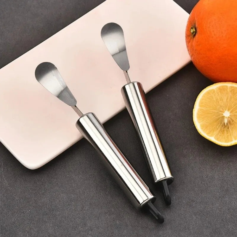 Stainless Steel Citrus Peeler Orange Slicer with Comfortable Handle - Kitchen Fruit Cutter Remover Tool