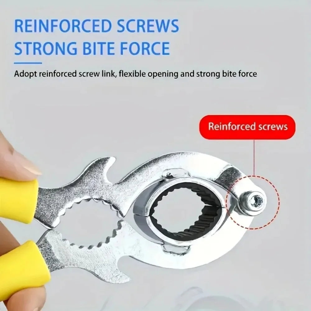 Stainless Steel Faucet Wrench, Non-Slip Grip Multi-Tool for Bathroom Kitchen Sink Faucet Aerator & Filter Removal Repair Spanner