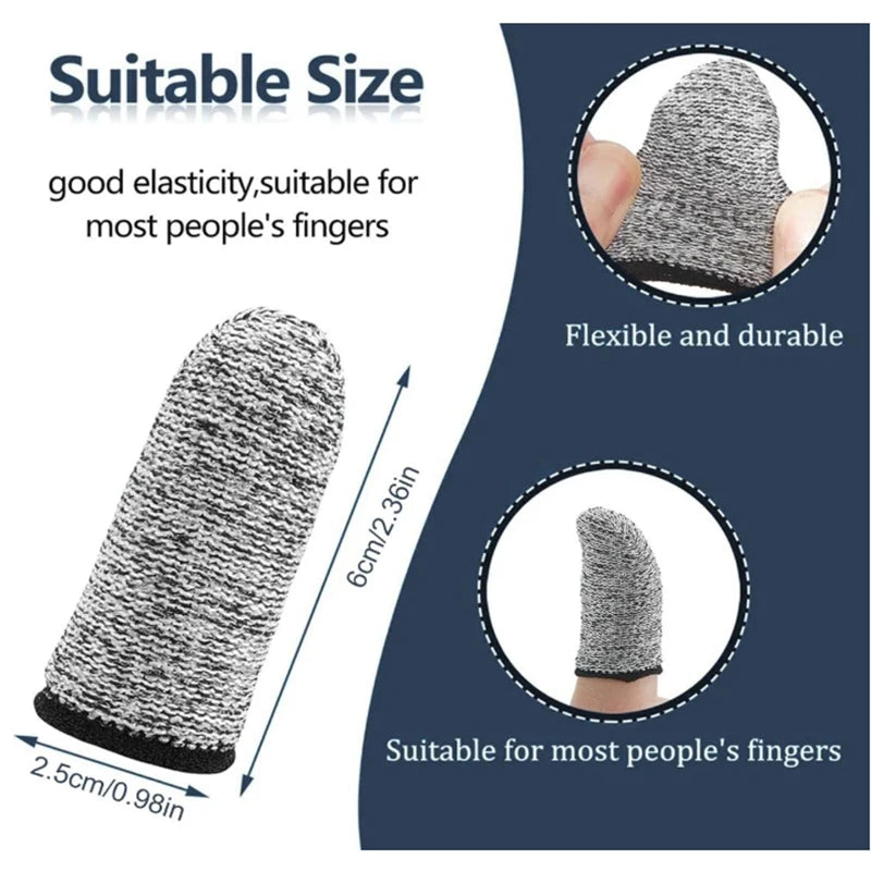 Level 5 Anti-Cut Finger Cover High-Strength Safety Flexible Anti Cut Fingertip Gloves Kitchen Tool Reusable and Durable