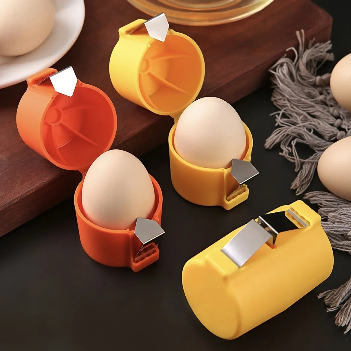 Plastic Egg Shell Opener Professional Manual Eggs Breaker Non-Stick Hand Eggshell Separator Multifunctional Kitchen Baking Tool