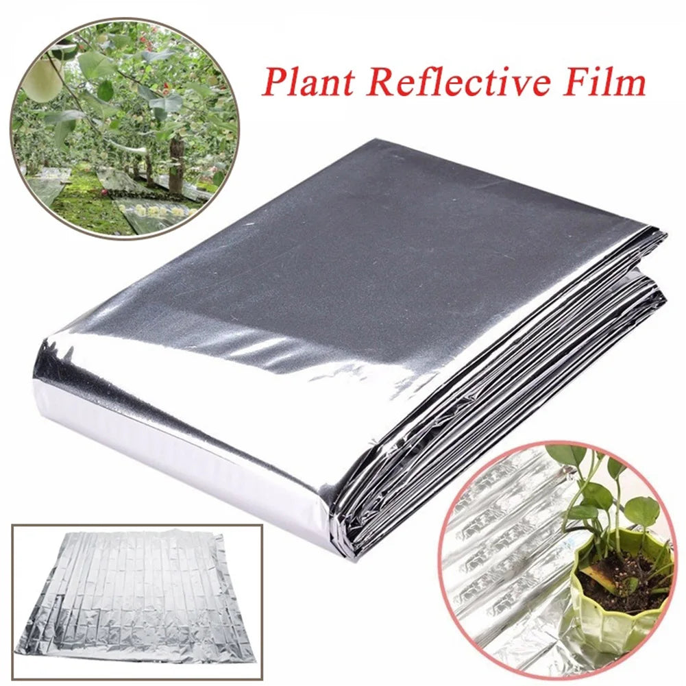 210x120cm Silver Reflective Film Good Solar Radiation Transmission Performance Plants Garden Greenhouse Covering Foil Sheets