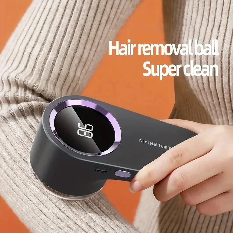 USB Charging Hair Ball Trimmer, Portable Clothing Hair Remover with Digital Display, Clothes and Pants Hair Removal Device