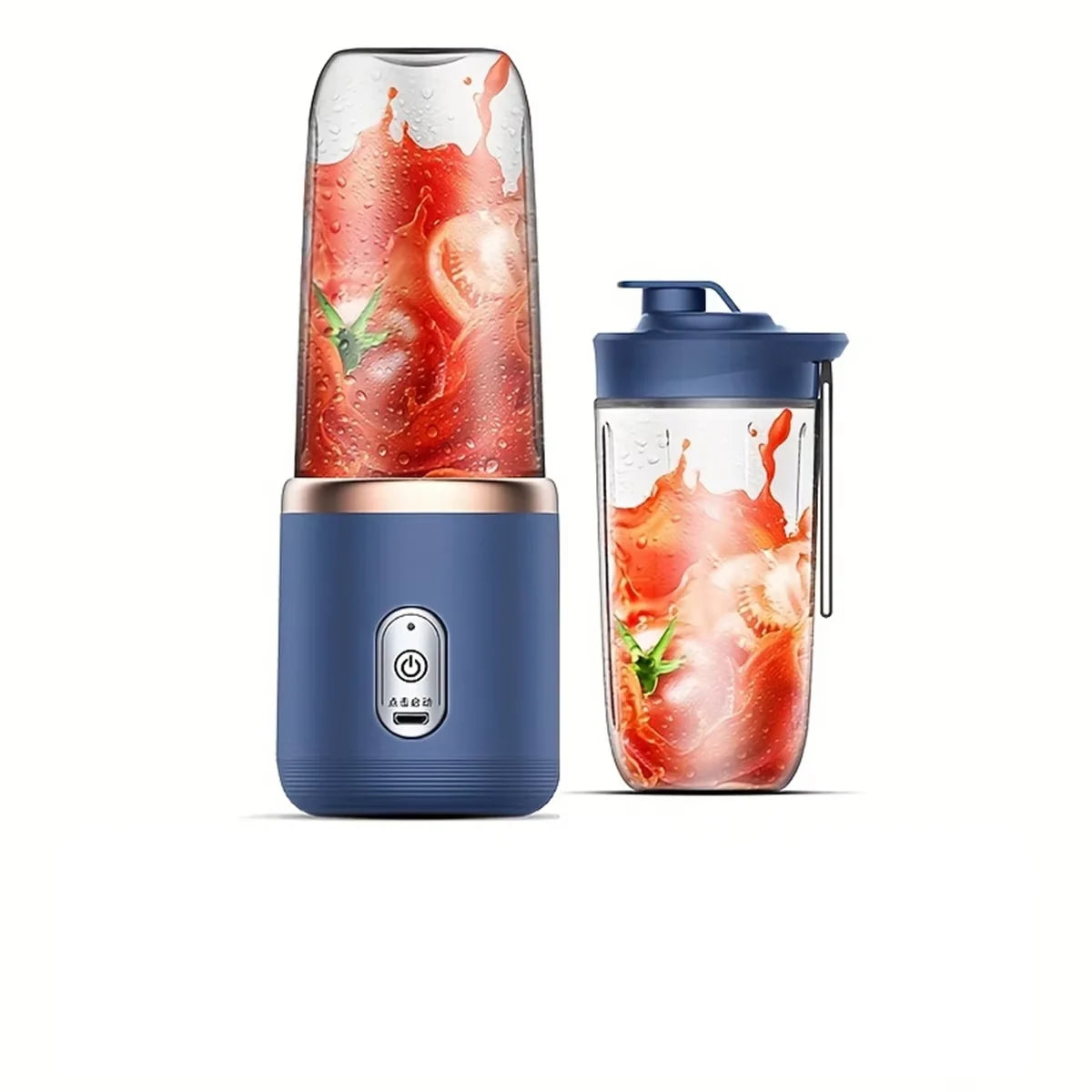 KLPortable Blender Bottle Electric 6 Blades Multifunction Juice Blender Fresh Juice Smoothie Blender Ice CrushCup Food Processor