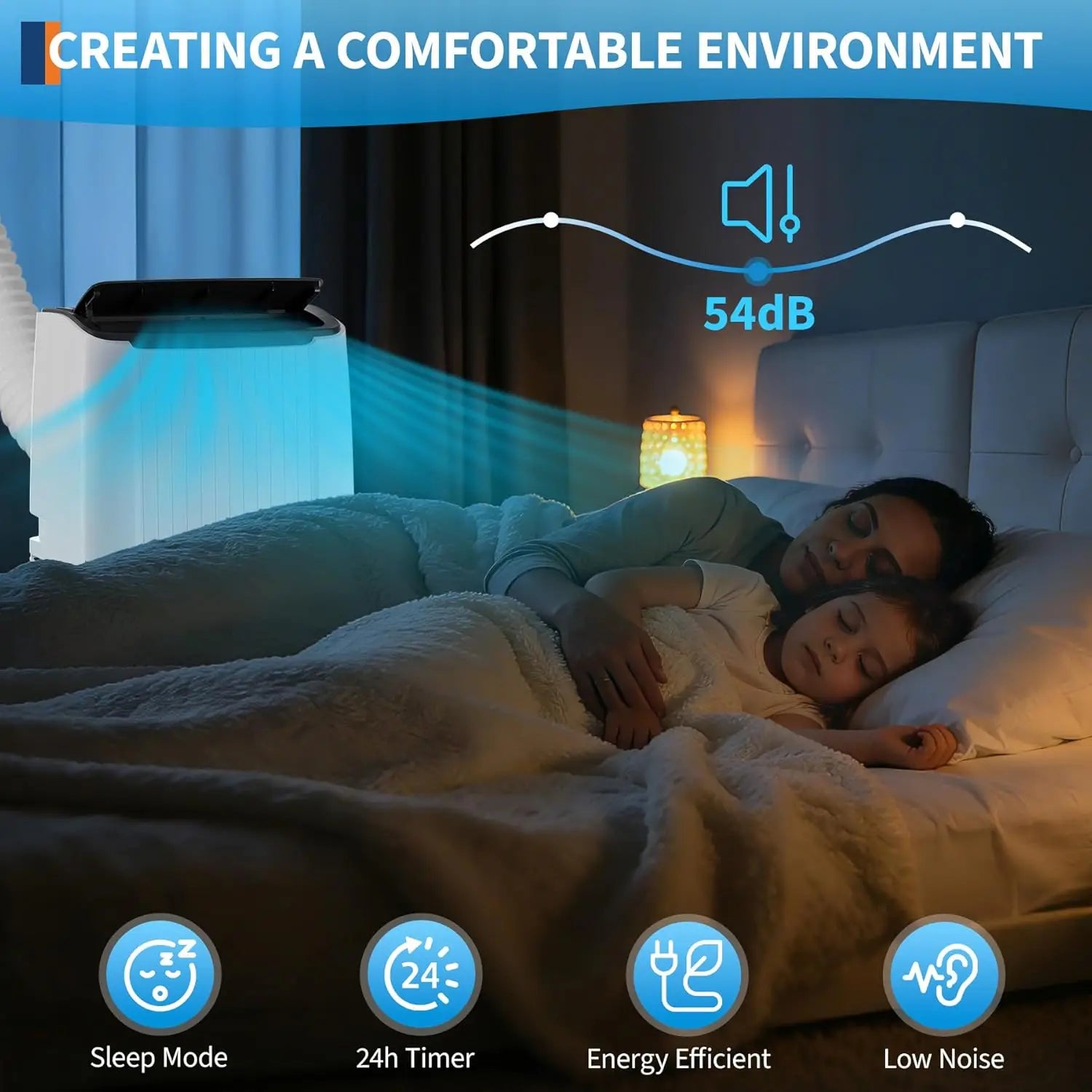 12000/14000 BTU Portable Air Conditioner, 3-in-1 AC Unit with Dehumidifier & Fan, Powerful Cooling for Large Rooms Up to 550/700 Sq.Ft, Remote Control, White