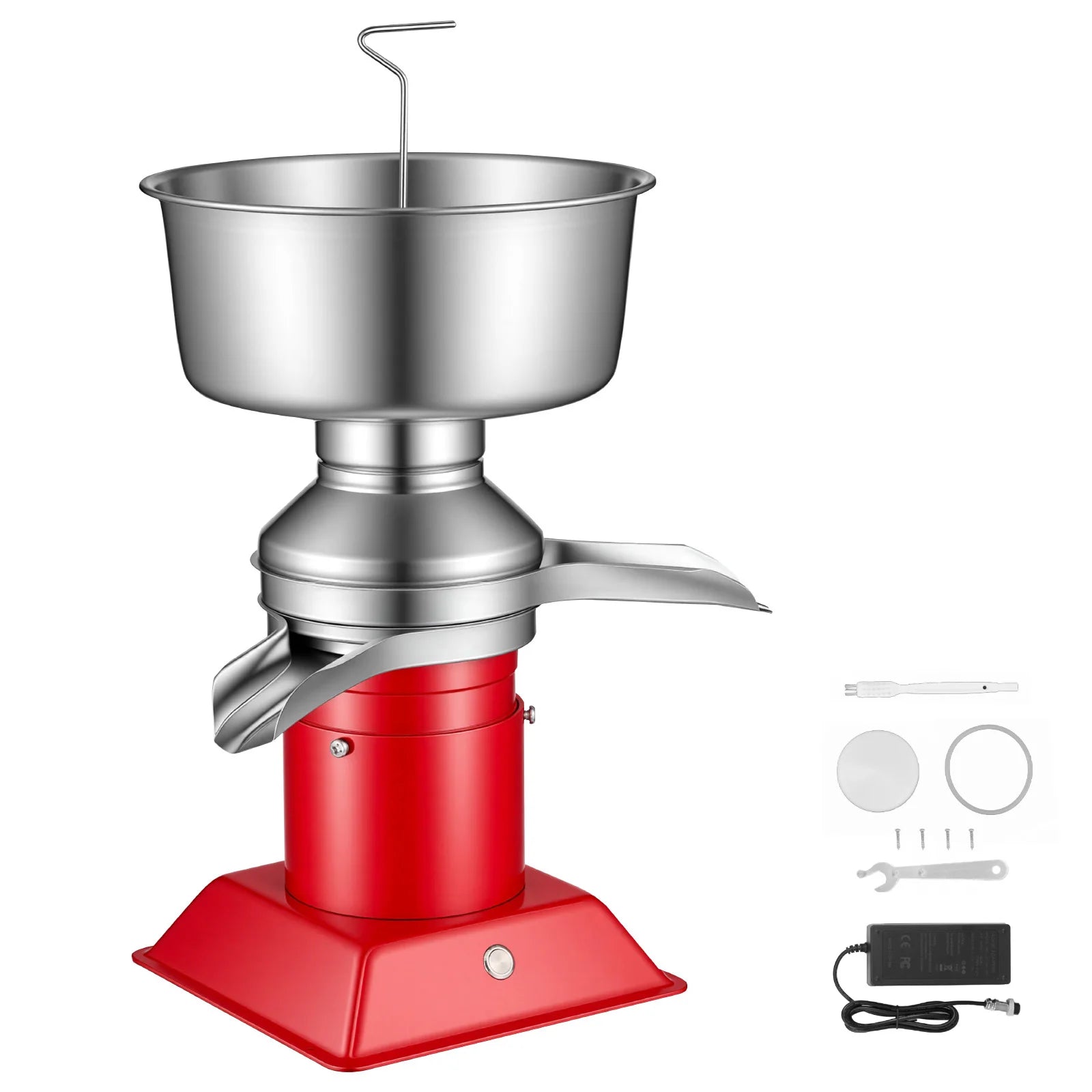 SucceBuy Electric Milk Cream Separator Output 10500RPM 304 Stainless with 4.5L Bowl Capacity Milk Skimmer Separating Machine