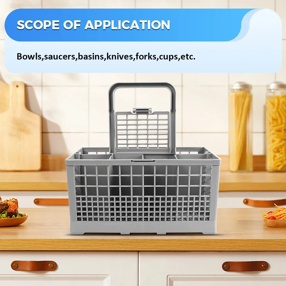 Universal Dishwasher Basket Knife and Fork Storage Multifunctional Basket Foldable Cutlery Holder Dishwasher Basket Spare Parts