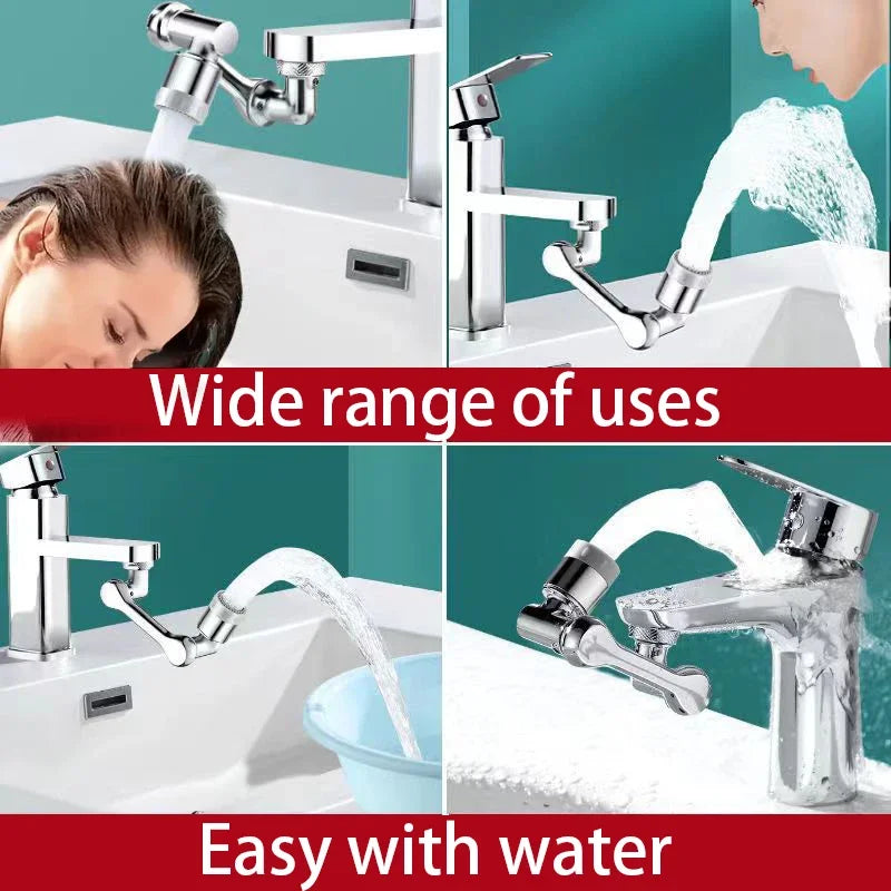 Faucet Extender Robotic Arm 1080° Rotating Universal Faucet Head Swivel Faucet For Kitchen Bathroom Sink