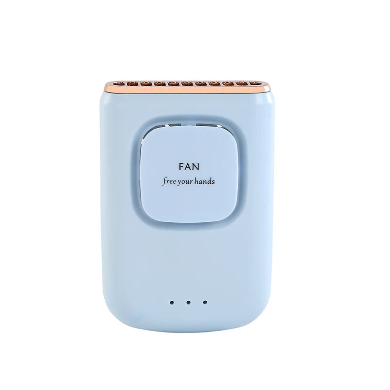 USB Rechargeable 1200mAh Portable Mini Neck Fan - Lightweight and Compact Design, Suitable for Outdoor, Dormitory, Office and Tr