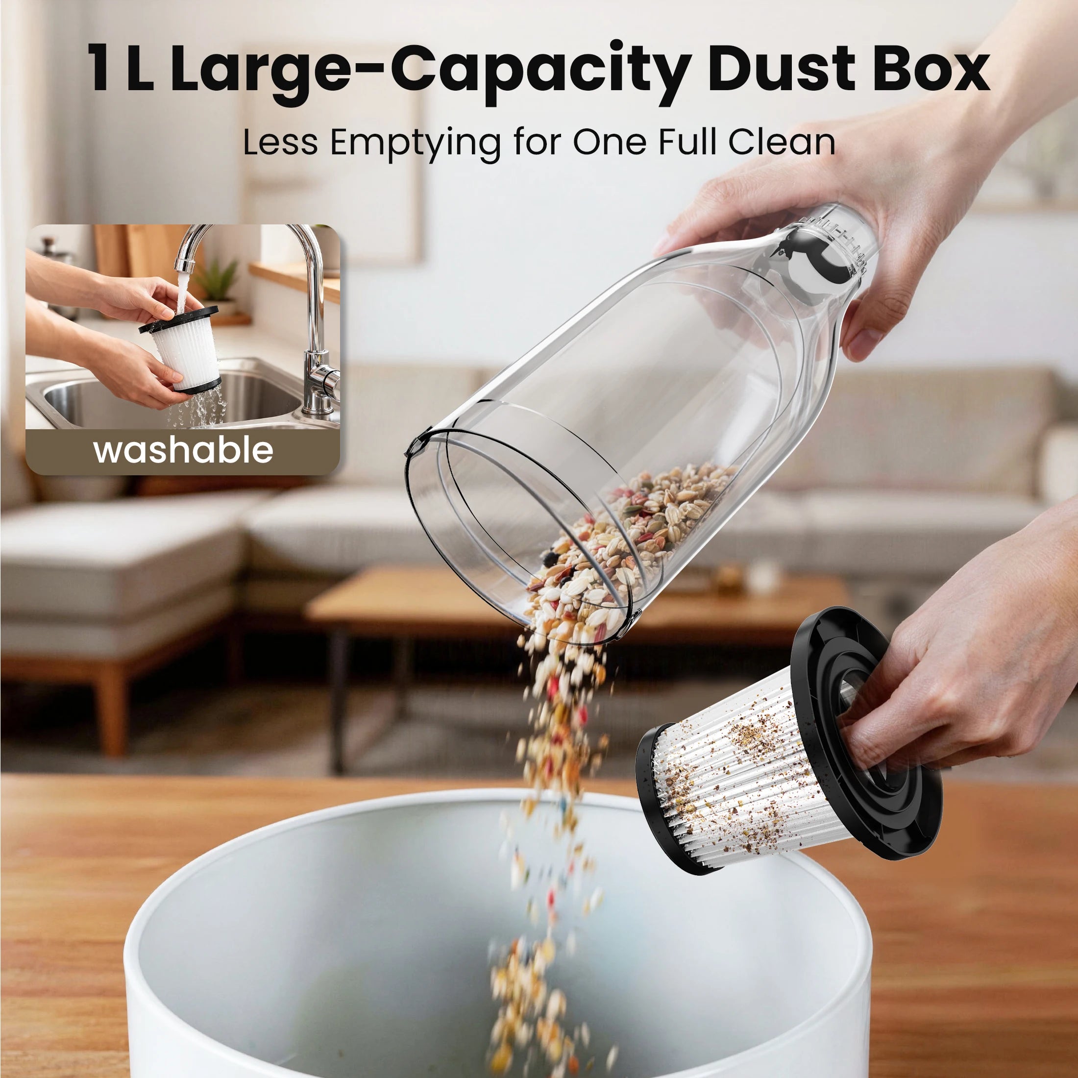 INSE R7 Corded Vacuum Cleaner, 20Kpa 600WPowerful Suction Handheld Stick Vacuum With 16Ft Cord, 2 in 1 Lightweight Vacuum Cleaner for Hard Floor Pet Hair