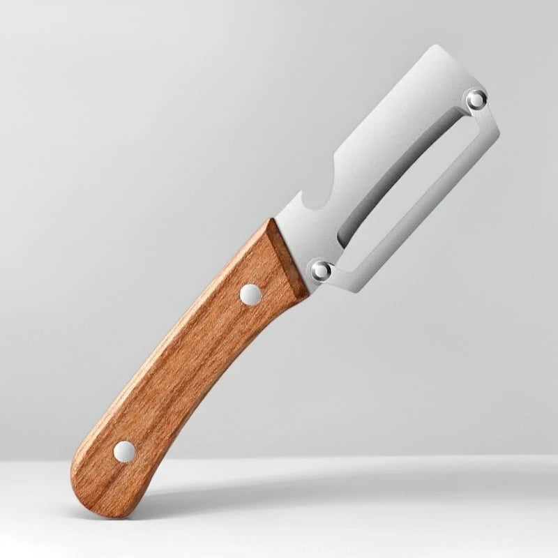 2PC Set Kitchen Peeler Stainless Steel Vegetable Peeler Wooden Handle For Peeling And Slicing Fruits And Vegetables Kitchen Tool