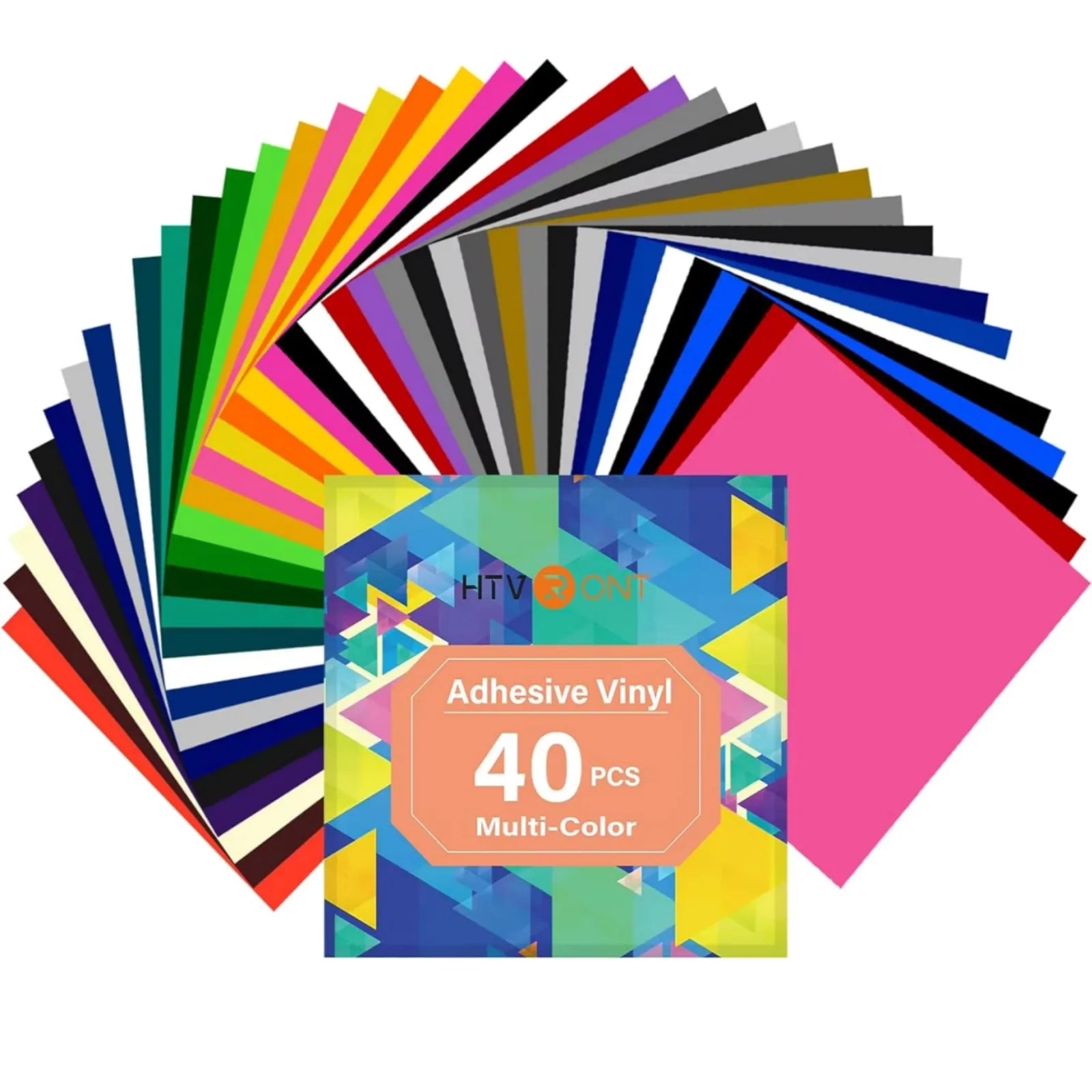 HTVRONT Permanent Vinyl - 12' X 12' Permanent Adhesive Vinyl Bundle Compatible with Cricut Cutting Machine