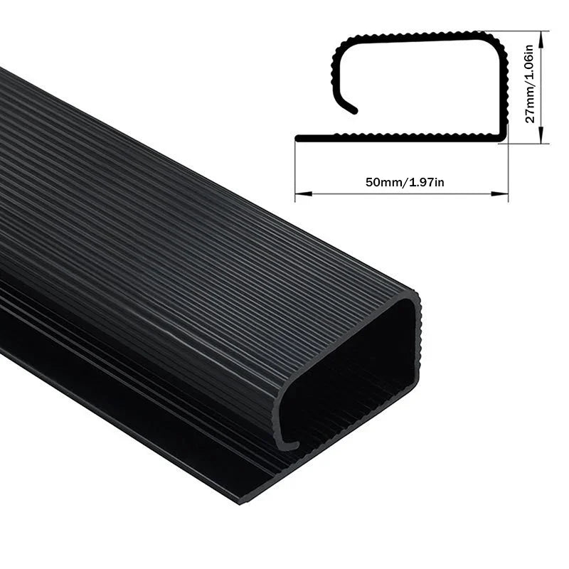 Self-Adhesive Under Desk Cable Raceway – 40cm/15.75in PVC Cord Organizer Strip, Hide Wires for Office and Home