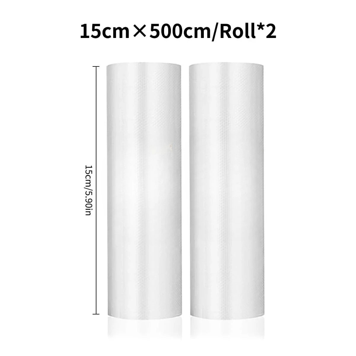 2 rolls of 500cm long textured rolls, vacuum compressed bags, single-sided mesh food vacuum packaging rolls, 2 packs