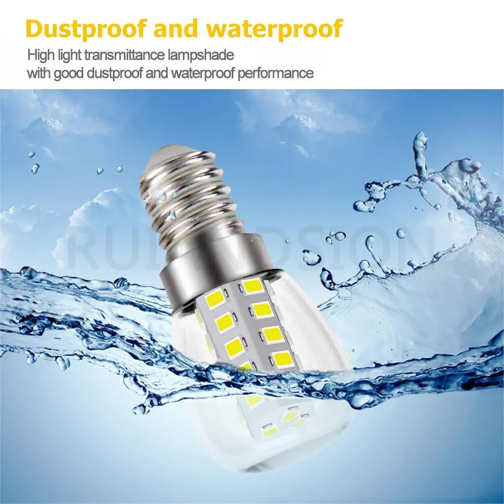 1PC 250V LED Microwave Oven Light Bulb Lamp With Base Vertical Right T170 Base White 6000K 33SMD 2835 Chip