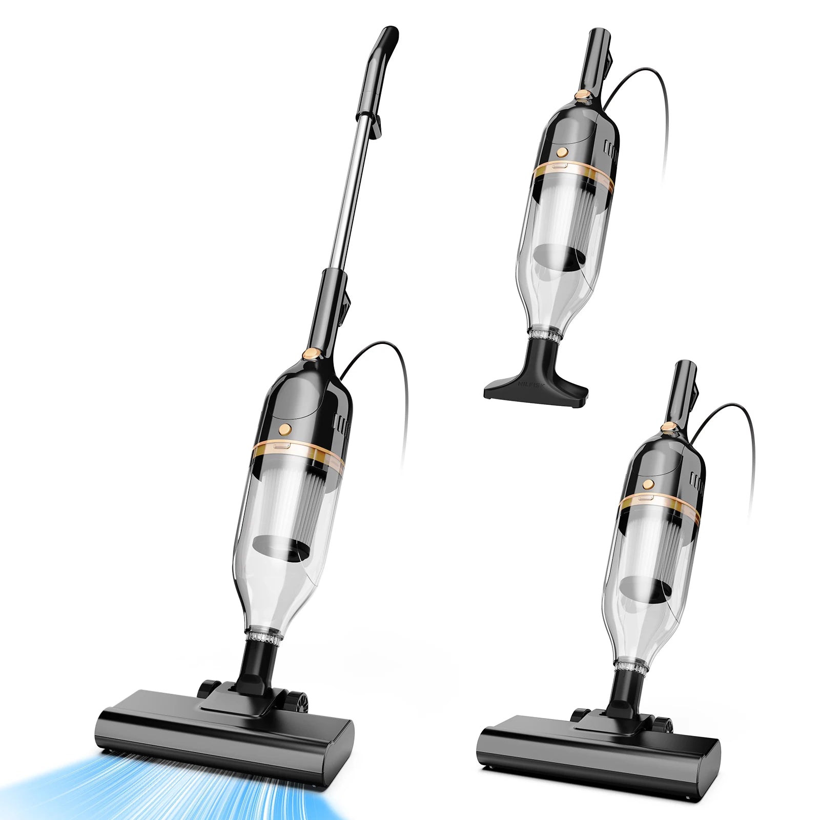 Vastorm R7 Corded Stick Vacuum Cleaner 600W 20Kpa Powerful 3 in 1 Lightweight Cleaner Low Noise Efficient Cleaning for Hardwood Floor Carpet Pet Hair Clean