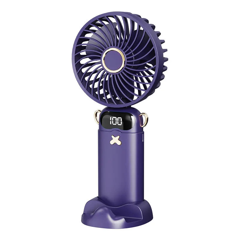 USB Rechargeable Handheld Mini Desk Fan for Students Office Dormitory Portable Cooling Fan